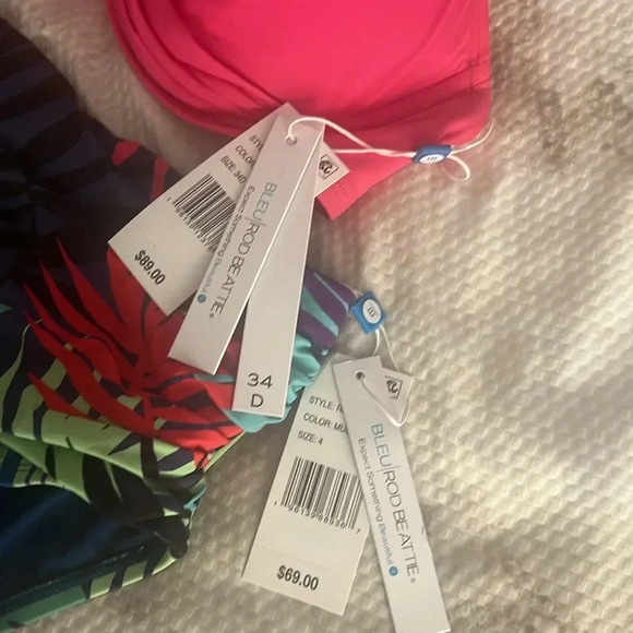 BLEU ROD BEATTIE KORE UNDERWIRE CROSS BACK BIKINI TOP AND BOTTOM - Picture 9 of 10